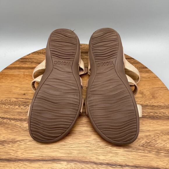 Vionic Misa Sandals Womens Size 8 Rose Gold Casual Comfort Walking Shoes Slides - Picture 7 of 8
